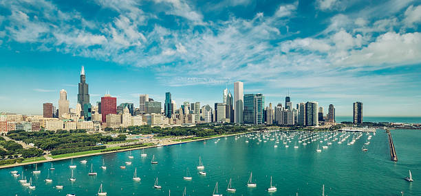 istock Chicago Downtown Skyline aerial view 533558186
