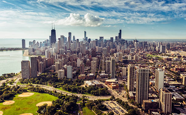 istock Chicago Downtown Skyline aerial view 533558250