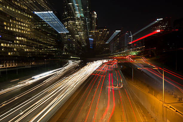 istock night life, city light, down town California 533563398