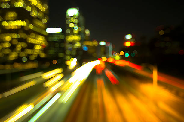 istock ray lighting,night life, city light, down town California 533565158