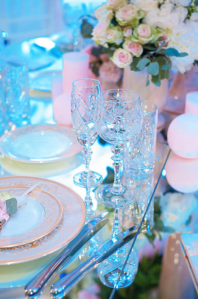 istock decor of flowers on wedding table in a restaurant 533566616
