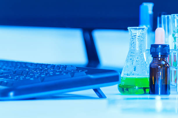 istock Scientist with equipment laboratory for science concept. 533569256