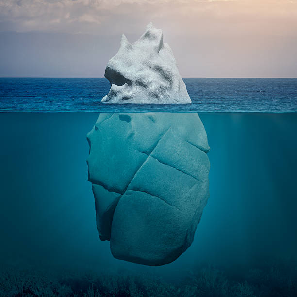 istock View of iceberg above and below the water surface 533571702
