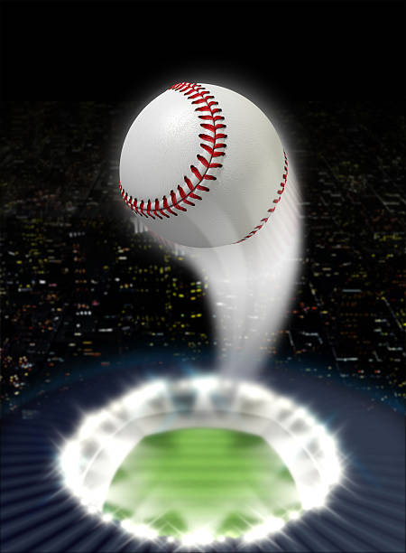 istock Stadium Night With Ball Swoosh 533571704