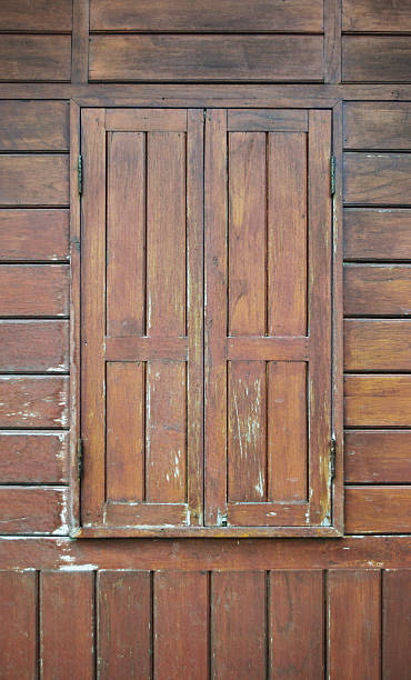 istock Paint peeling wooden old wall 533573381