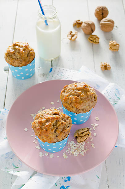 istock Banana muffins with oatmeal and nuts 533574567