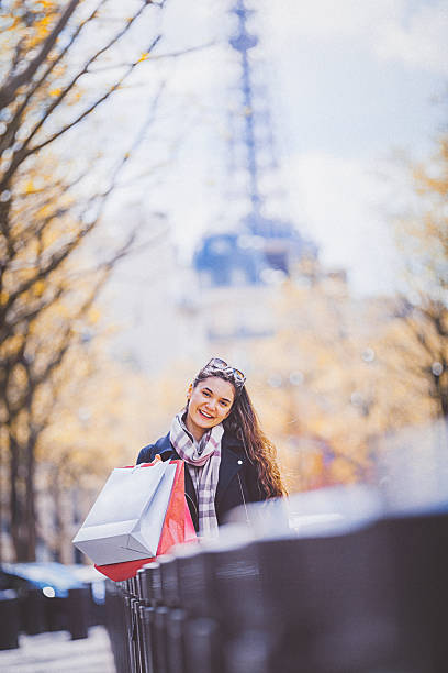 istock Young Woman Enjoying Shopping in Paris 533575808