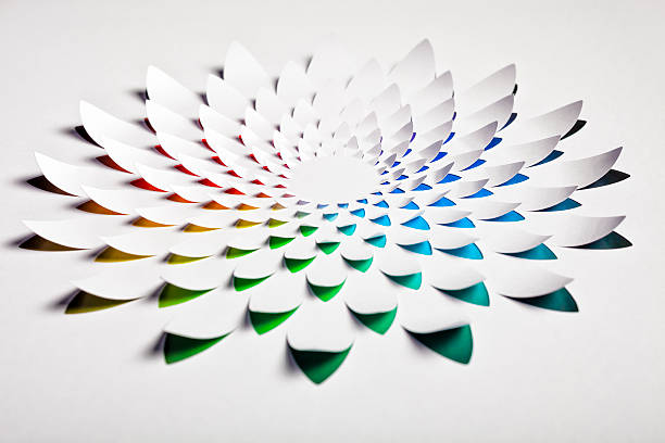 Abstract Cuttet Paper Rainbow Flower