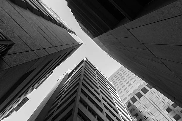 istock Adelaide skyscrapers in black and white 533577436