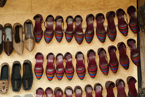 istock Indian traditional handmade footwears or slippers 533579287