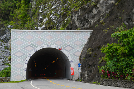 Mountain tunnel in Taiwan.