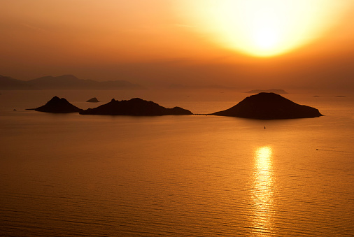 Islands and amazing sunset