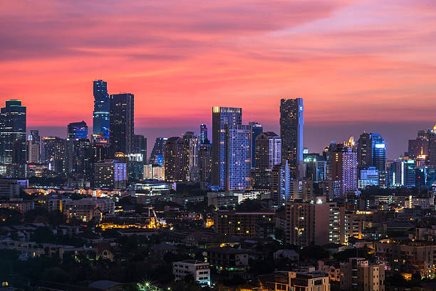 istock Business district with expressway and highway 533580654