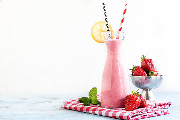 istock Fresh strawberry smoothie 533581358