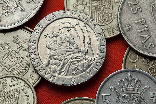 istock Coins of Spain. Spanish painter Ramon Bayeu. 533582060