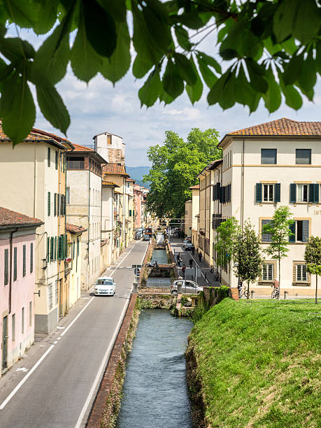 istock Via del fosso with canals in Lucca 533582474
