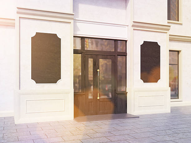 istock Toned shop exterior with chalkboards 533583302