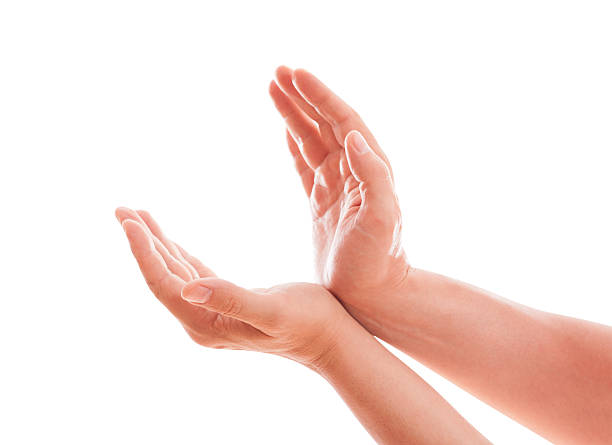 istock Man's hands reach for sky isolated 533608619