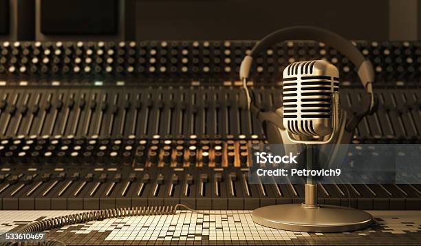 Microphone Stock Photo - Download Image Now - Radio Station, Radio, Microphone