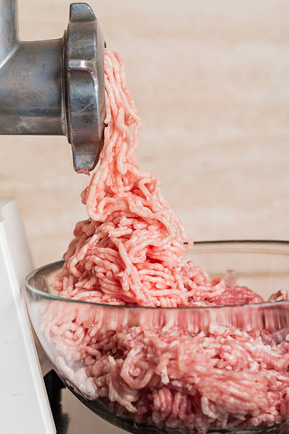 istock Mincer with fresh chopped meat 533610515