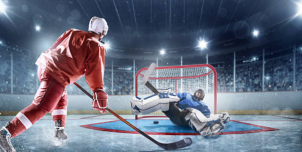 istock Ice hockey players in action 533611229