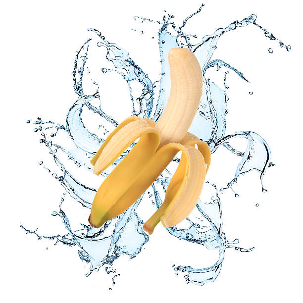 istock Banana with water splash 533611333