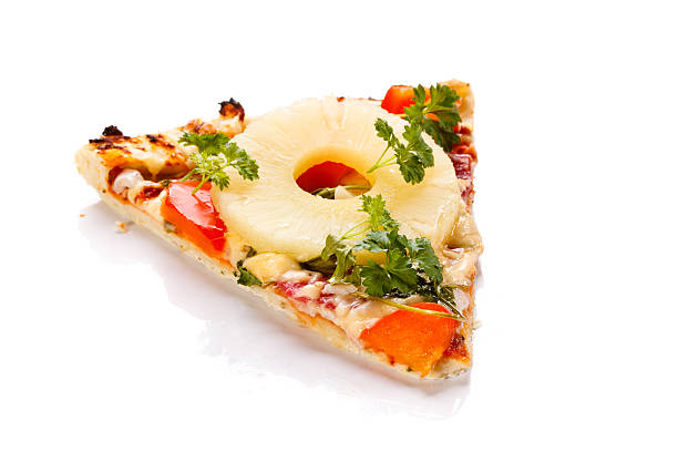istock Piece of pizza on white background 533611643