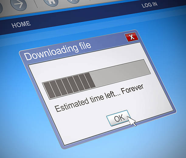 遅いダウンロードのコンセプトます。 - 遅い ストックフォトと画像