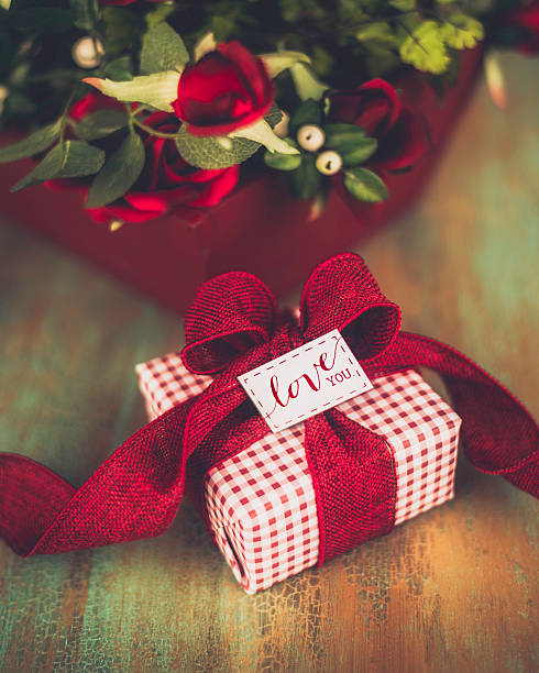 istock Valentine's Day gift with Love You message 533626367