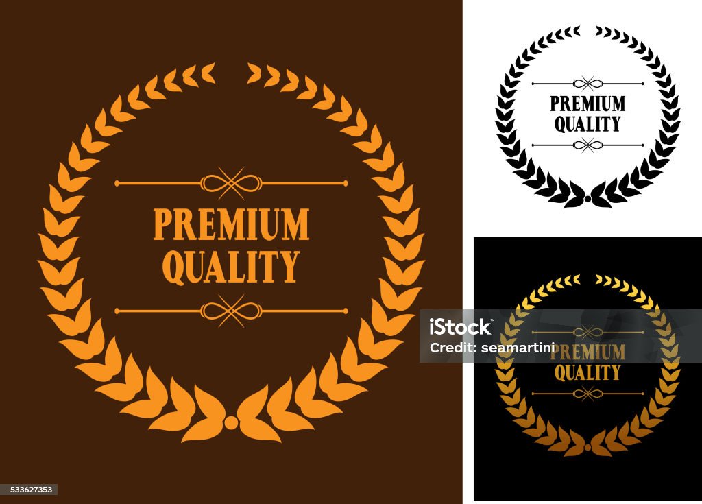 Premium Quality laurel wreath icons Premium Quality vector laurel wreath icons with the text enclosed in a circular laurel wreath Laurel - Maryland stock vector