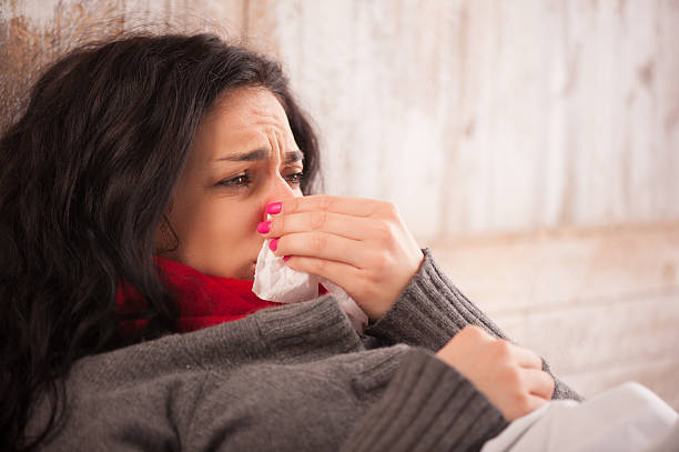 istock Young sick girl lying in bed 533627697