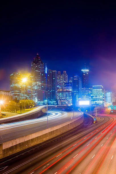 City of Atlanta Georgia at Night stock photo
