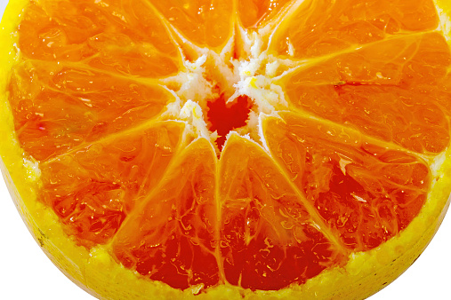 closeup Fresh juicy orange