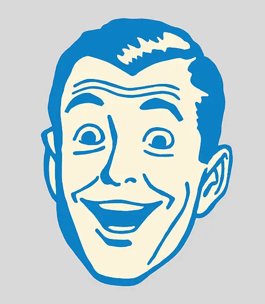 Vector illustration of Smiling Man