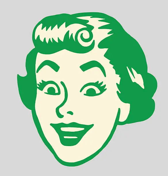 Vector illustration of Smiling Woman