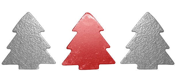 istock Christmas card background with symbolic christmas trees 533629299