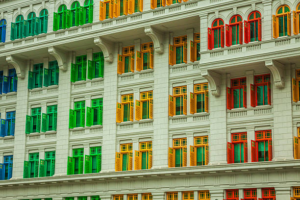 istock Heritage colourful Windows in Singapore 533629527