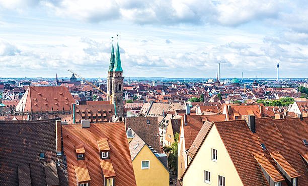 nuremberga - castle nuremberg fort skyline imagens e fotografias de stock