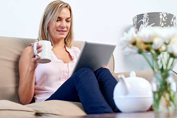 istock Woman with tablet 533631351