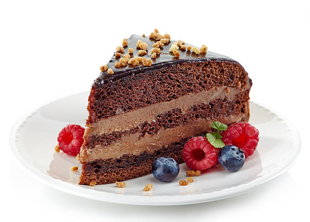 chocolate schokoladenkuchen - brownie baked bakery brown stock-fotos und bilder