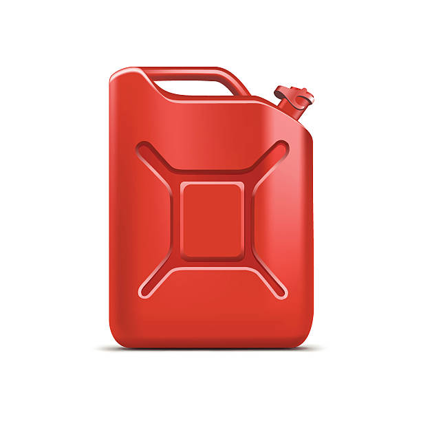 пустой jerrycan баллон галлон масло cleanser детергентом abstergent изолированные - gas can stock illustrations