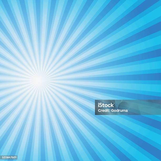 Blue Color Burst Background Vector Illustration Stock Illustration - Download Image Now - 2015, Abstract, Backgrounds