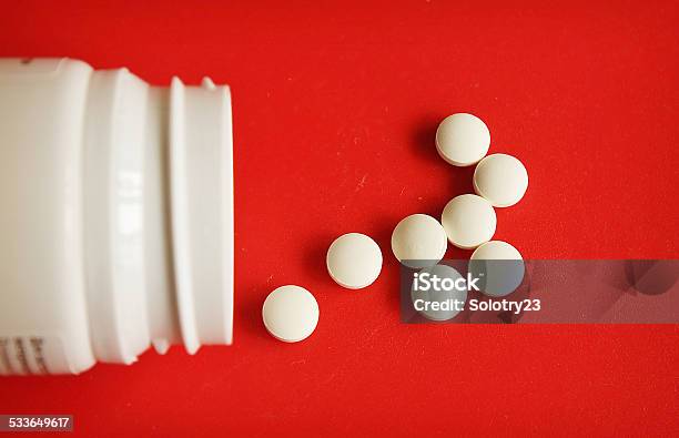 Scattered Pills Stock Photo - Download Image Now - 2015, Acetaminophen, Antibiotic