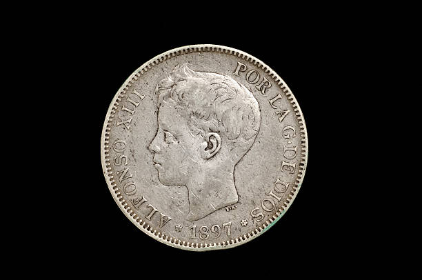 istock five pesetas, Alfonso XIII, Spain 533650737