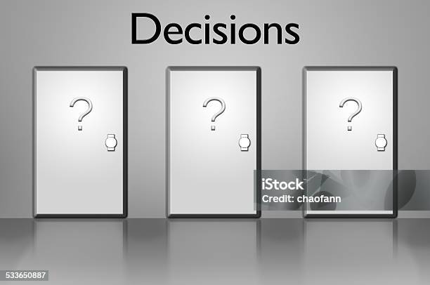 Doors Of Decisions Stock Photo - Download Image Now - Choosing, Door, 2015
