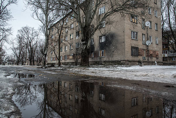 istock Donetsk: artillery damaged apartment 533667153