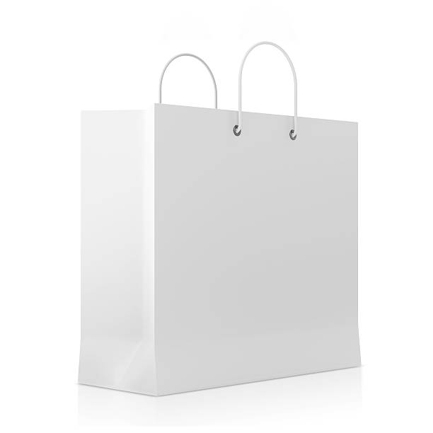 istock Blank White Shopping Bag isolated on white background 533667749