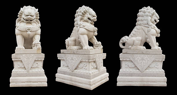 istock Chinese Imperial Lion Statue, Isolated  With Clipping Path 533668173