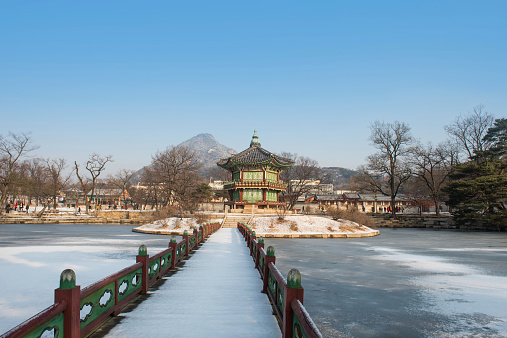 Gyeongbokgung palace in winter,Korea