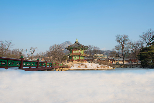 Gyeongbokgung palace in winter,Korea